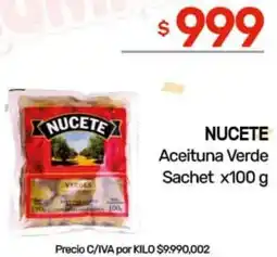 Nini Mayorista Nucete aceituna verde sachet oferta