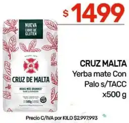 Nini Mayorista Cruz malta yerba mate con palo s/tacc oferta