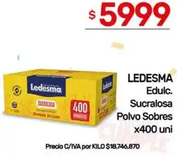 Nini Mayorista Ledesma edulc. sucralosa polvo sobres oferta