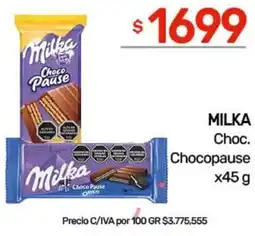 Nini Mayorista Milka choc. chocopause oferta