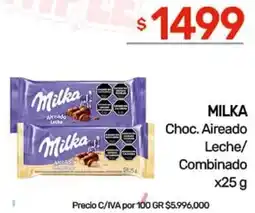 Nini Mayorista Milka choc. aireado leche/ combinado oferta