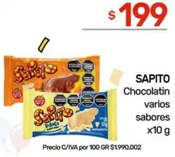 Nini Mayorista Sapito chocolatin varios sabores oferta