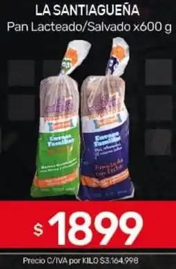 Nini Mayorista La santiagueña pan lacteado/salvado oferta