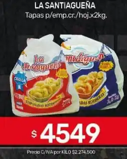 Nini Mayorista La santiagueña tapas p/emp.cr./hoj. oferta