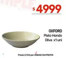Nini Mayorista Oxford plato hondo oliva oferta