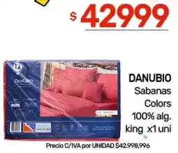 Nini Mayorista Danubio sabanas colors 100% alg. king oferta