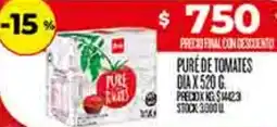 Supermercados DIA Dia puré de tomates oferta
