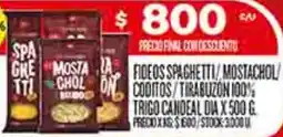 Supermercados DIA Dia fideos spaghetti/mostachol coditos/tirabuzon 100% trigo candeal oferta