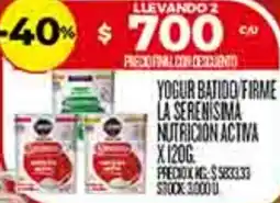 Supermercados DIA La serenisima yogur bation firme nutricion activa oferta