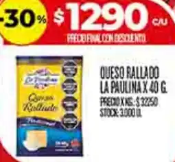 Supermercados DIA La paulina queso rallado oferta