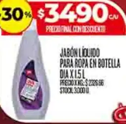 Supermercados DIA Dia jabón líquido para ropa en botella oferta