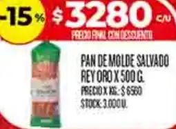 Supermercados DIA Rey oro pan de molde salvado oferta