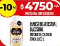 Supermercados DIA Dia pan estilo artesanal oferta