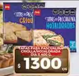 Supermercados DIA Dia tapas para pascualina criolla hojaldrada oferta