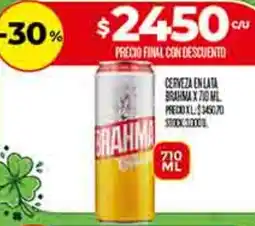 Supermercados DIA Brahma cerveza en lata oferta