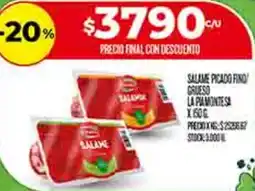 Supermercados DIA La piamontesa salame picado fino grueso oferta