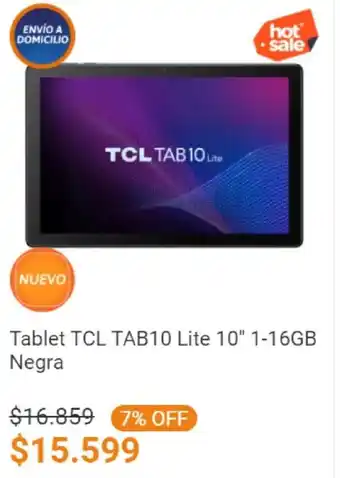 Cetrogar TCL tablet Tab 10 Lite 10" 1-16GB Negra oferta