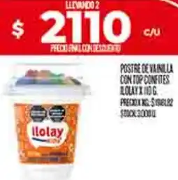 Supermercados DIA Ilolay postre de vainilla con top confites oferta