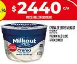 Supermercados DIA Milkaut crema de leche oferta