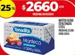 Supermercados DIA Tonacita manteca calidad extra oferta