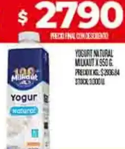 Supermercados DIA Milkaut yogurt natural oferta