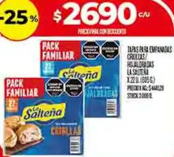Supermercados DIA La salteña tapas para empanadas oferta