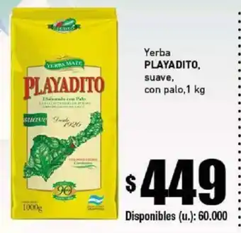 Cooperativa Obrera Yerba Playadito suave, con palo, 1kg oferta