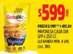 Supermercados Yaguar Cada dia mayonesa d/p oferta