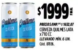 Supermercados Yaguar Quilmes cerveza lata oferta