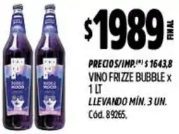 Supermercados Yaguar Frizze bubble vino oferta