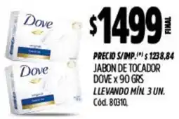 Supermercados Yaguar Dove jabon de tocador oferta