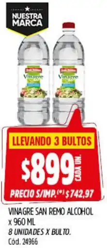 Supermercados Yaguar Vinagre san remo alcohol oferta