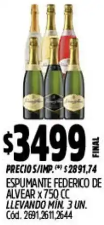 Supermercados Yaguar federico de alvear Espumante oferta