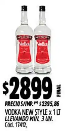 Supermercados Yaguar Vodka new style oferta