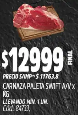 Supermercados Yaguar Swift carnaza paleta a/v oferta