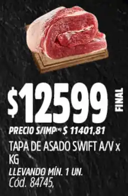 Supermercados Yaguar Swift tapa de asado a/v oferta