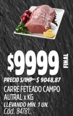 Supermercados Yaguar Carre feteado campo autral oferta
