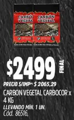 Supermercados Yaguar Carbón carbon vegetal oferta