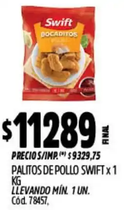 Supermercados Yaguar Swift palitos de pollo oferta