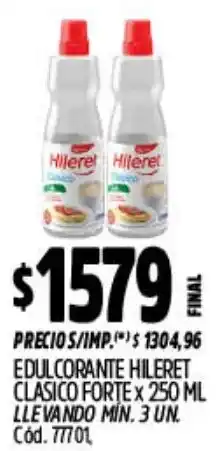 Supermercados Yaguar Hileret edulcorante clasico forte oferta