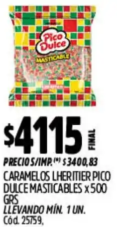 Supermercados Yaguar Pico dulce caramelos lheritier masticables oferta
