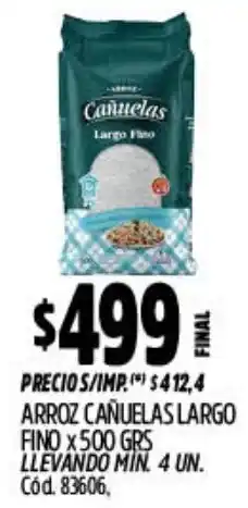 Supermercados Yaguar Cañuelas arroz largo fino oferta