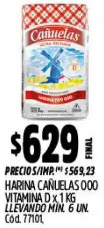 Supermercados Yaguar Cañuelas harina 000 vitamina D oferta