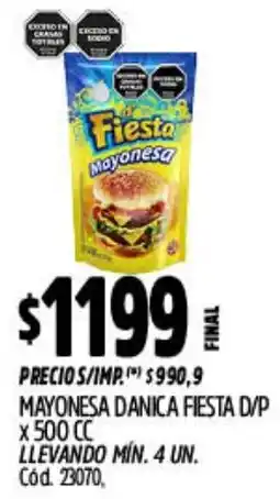 Supermercados Yaguar Danica fiesta mayonesa d/p oferta