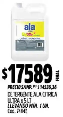 Supermercados Yaguar Ala detergente citrica ultra oferta