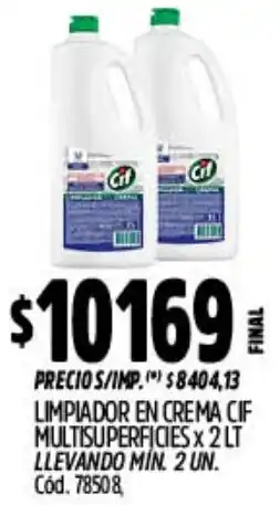 Supermercados Yaguar Cif limpiador en crema multisuperficies oferta