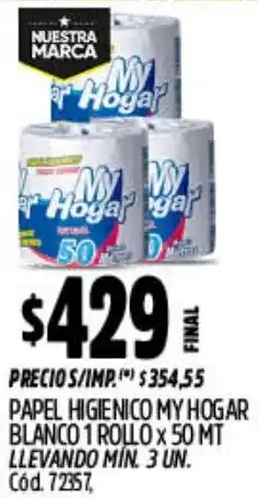 Supermercados Yaguar My hogar papel higienico blanco oferta