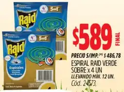 Supermercados Yaguar Raid espiral verde sobre oferta