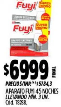 Supermercados Yaguar Fuyi aparato oferta