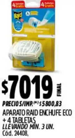 Supermercados Yaguar Aparato raid enchufe eco oferta